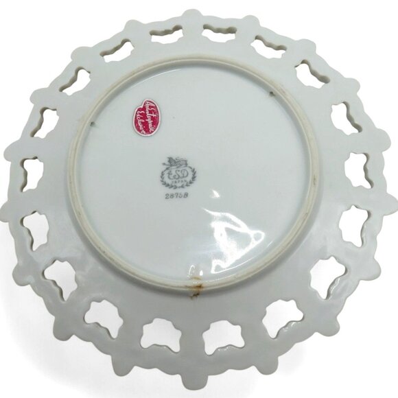 ESD Japan Reticulated Floral Ceramic Plates Set of 3 Vintage 8" - Picture 13 of 13